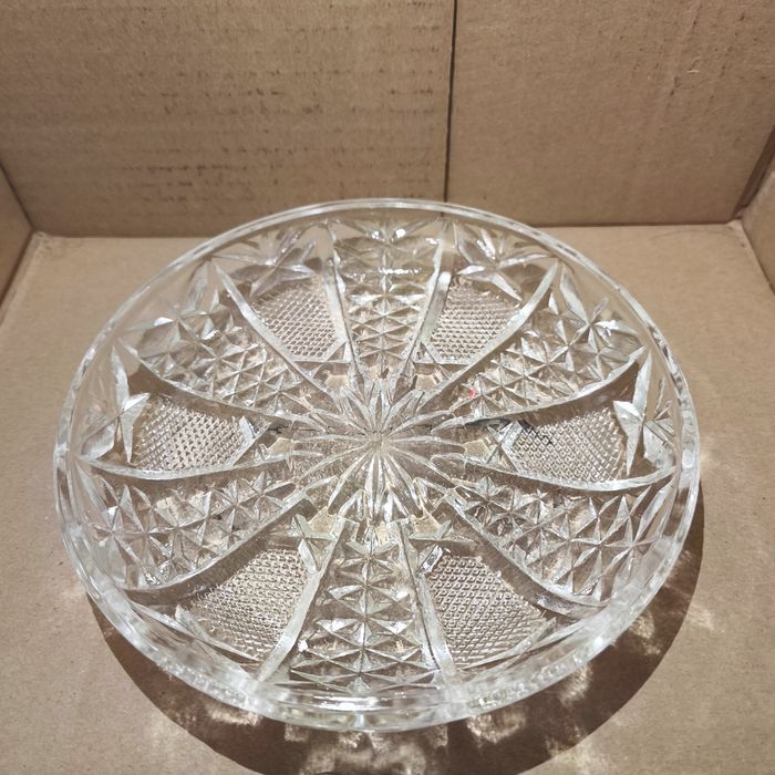 Kryształowy Patera Talerz PRL