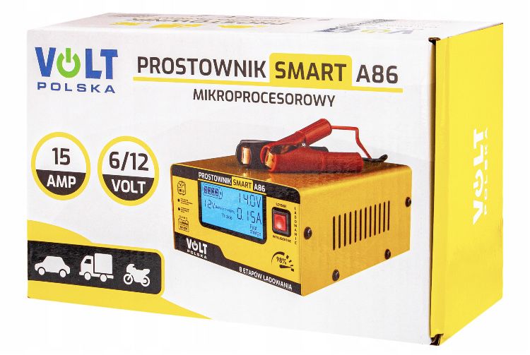 Зарядний пристрій Volt Polska A86 15A Зарядне для акумуляторів 12v