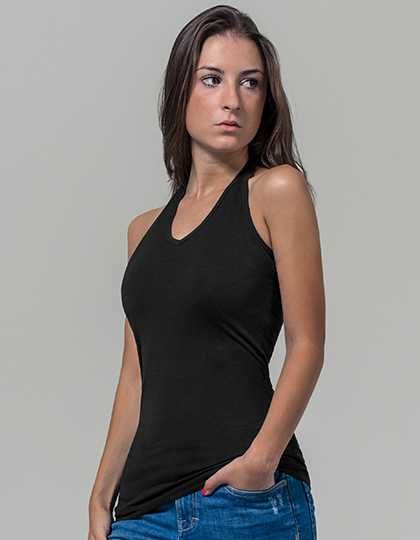 NOWY damski Neckholder Shirt wiązana rozm XS 180g slim ROLY BY038