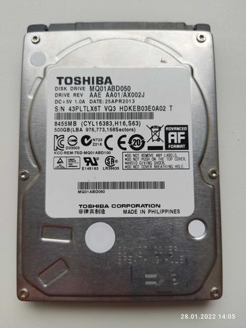 Жесткий диск Toshiba 500 GB 2/5"