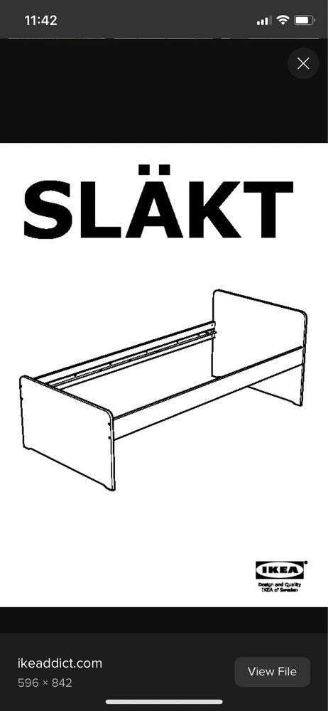 Cama IKEA SLAKT 90 x 200