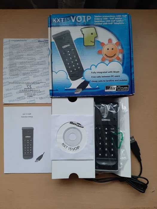 Nowy Telefon internetowy przewodowy Słuchawka Maxcom KXT-15 Voip Skype