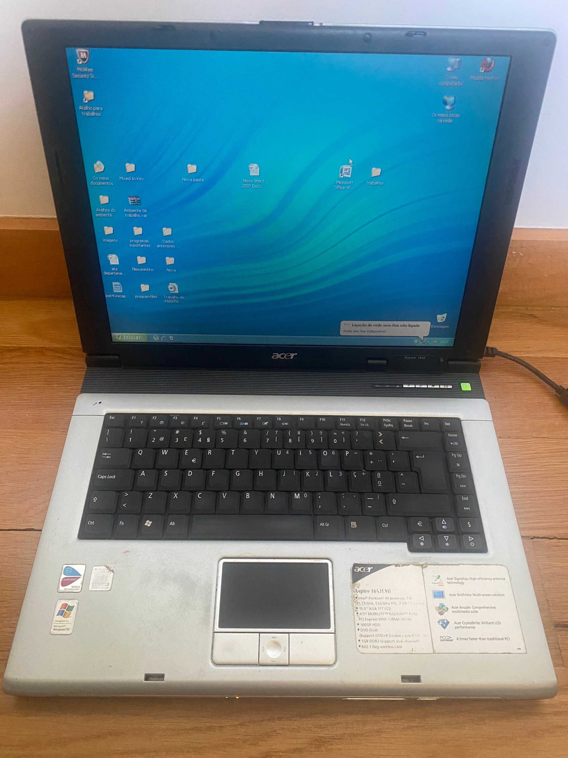 Computador Portátil Acer Aspire 1652WLMi