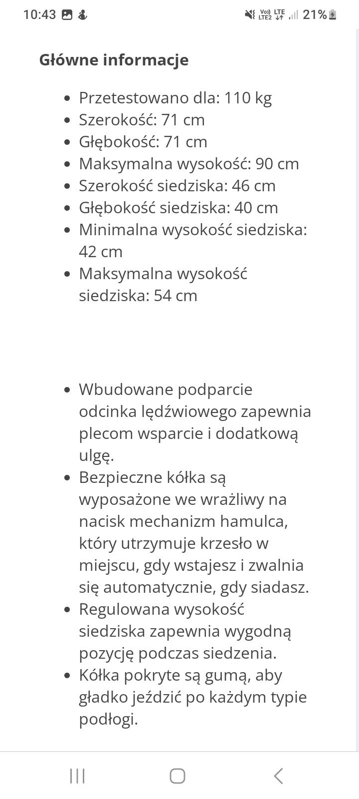 Krzesło do biurka Ikea Skalberg