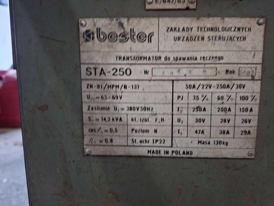 Spawarka Transformatorowa BESTER STA-250