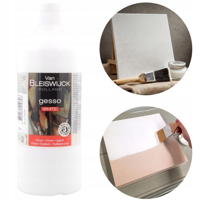 Gesso Biały Podkład Malarski Werniks Grunt 500 Ml Van Bleiswijck