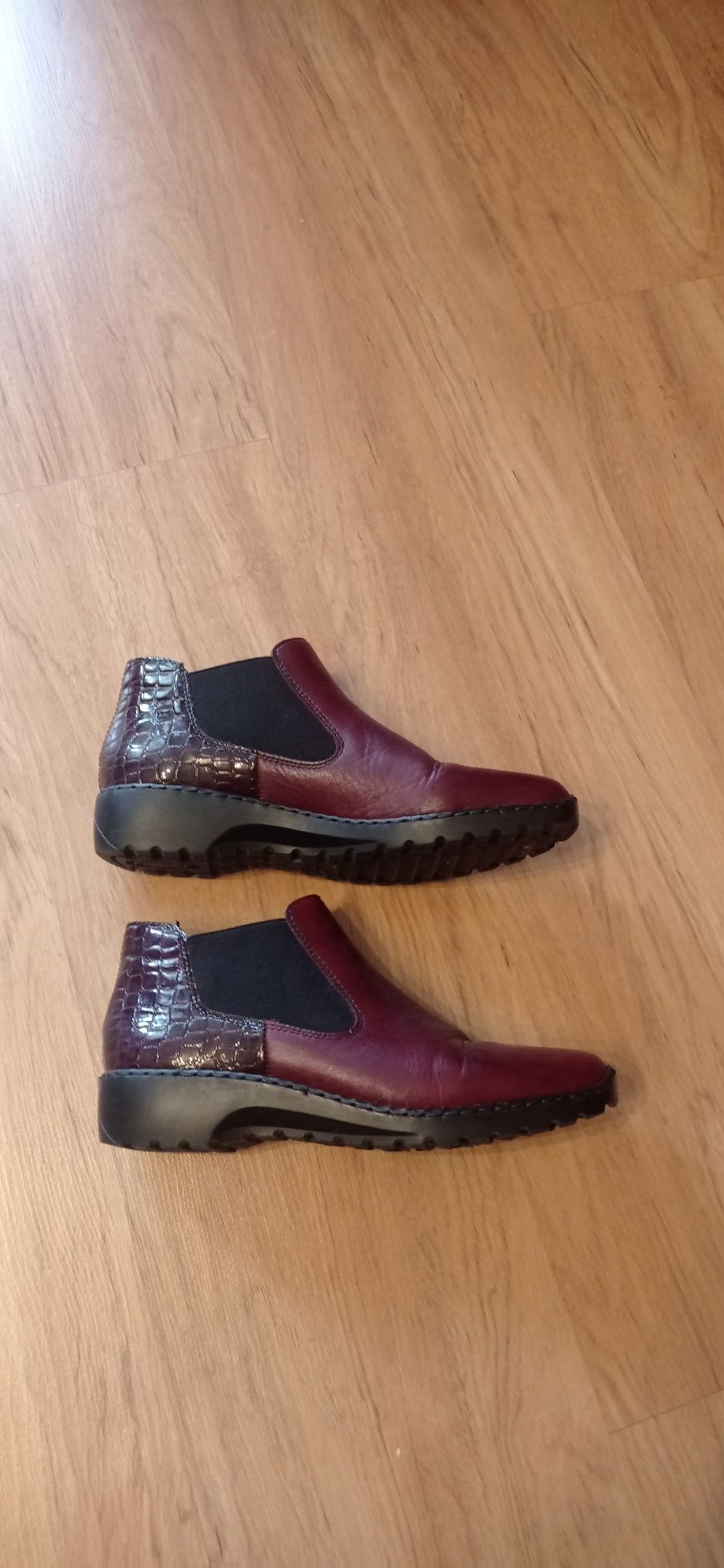 Buty Rieker burgund jak nowe