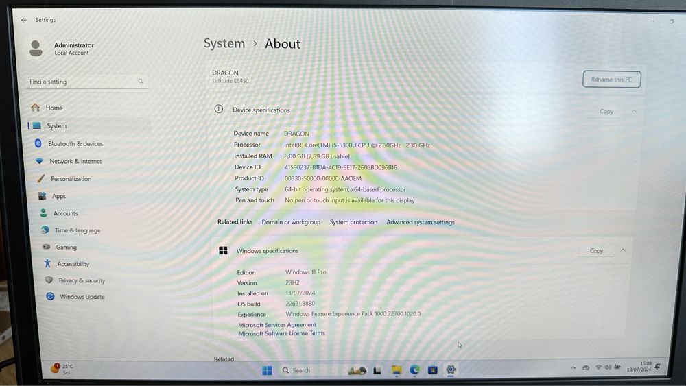 Dell Latitude E5450-I5-14’-8Gb-500Gb Ssd