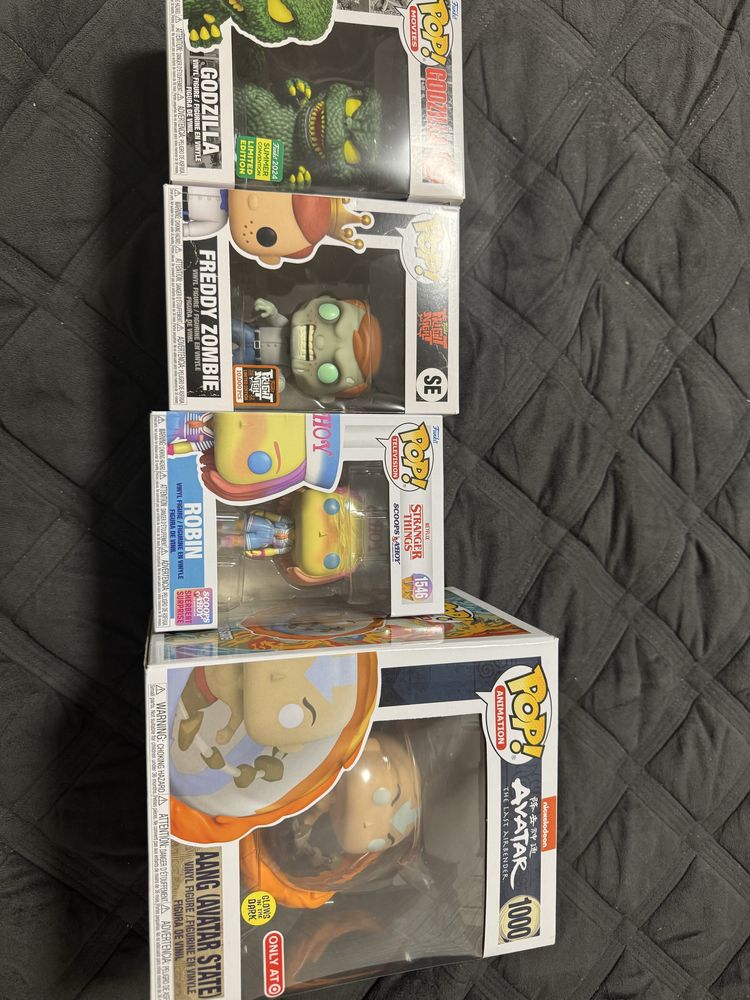 Колекція Funko Pop — Godzilla, Avatar the Last Airbender, Freddy Funko