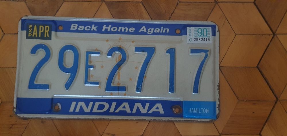 Indiana tablica rejestracyjna USA oryginal
