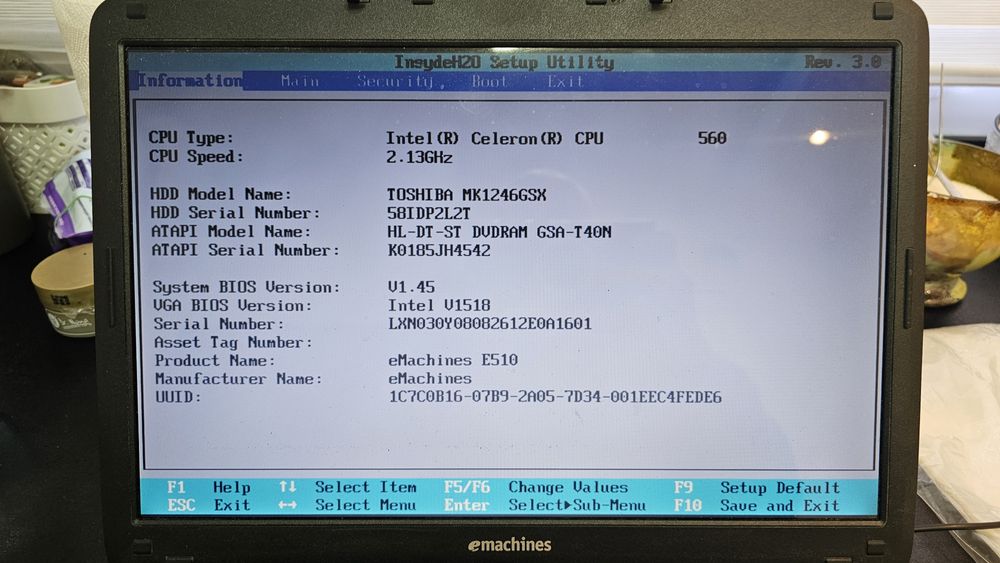Laptop eMachines E510