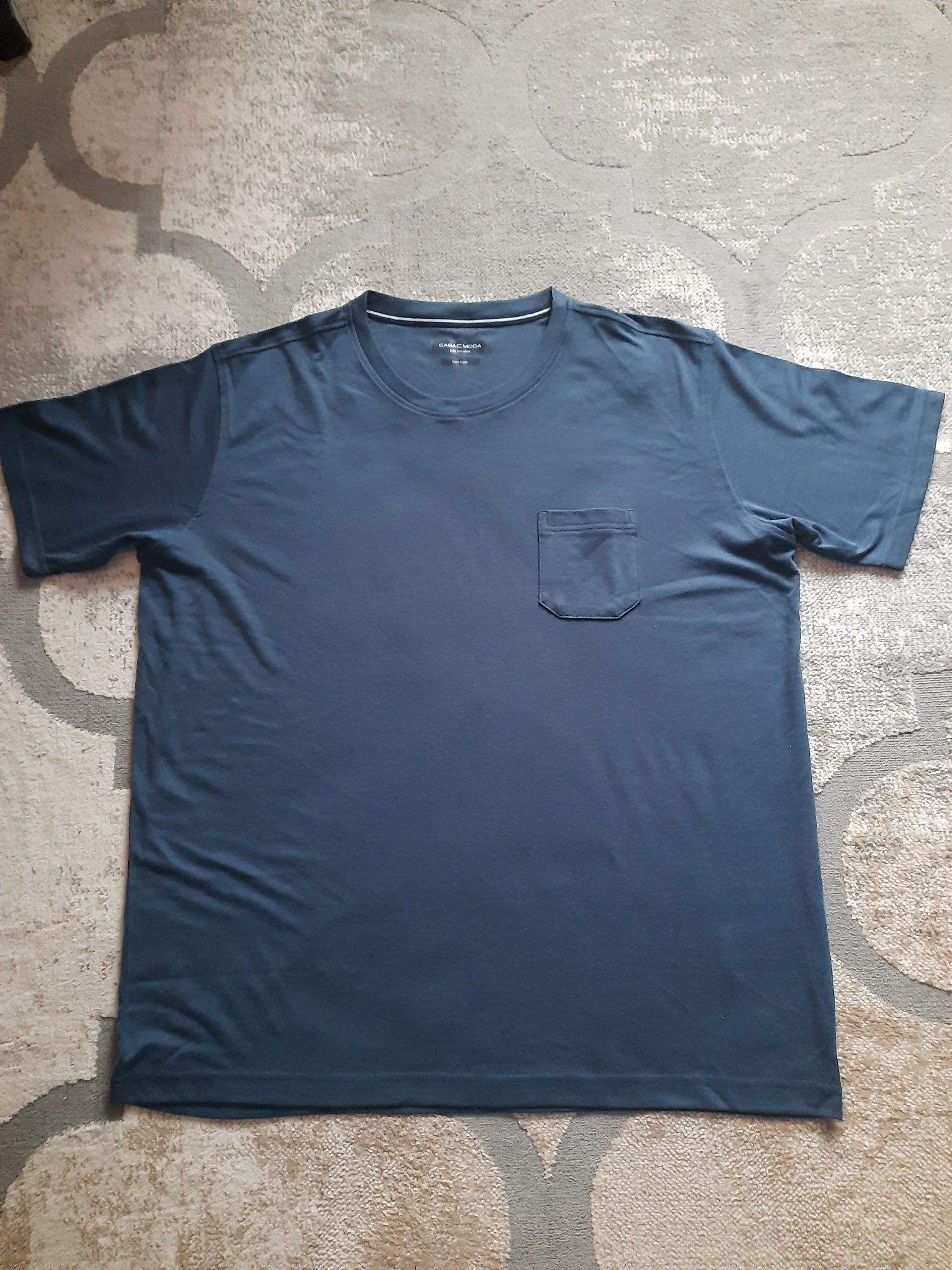 t- shirt męski z kieszonką Casa Moda, granatowy, r. XXL, nowy