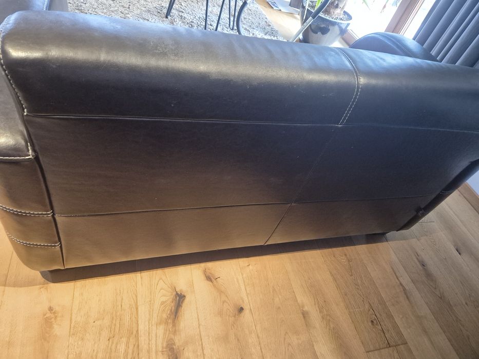 2x Sofa skóra naturalna brąz