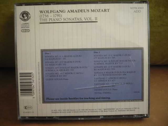 Podwójna płyta CD Glenn Gould Mozart The piano sonatas.