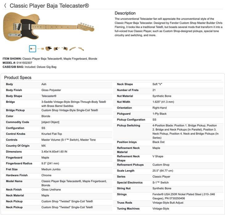 Fender Telecaster BAJA