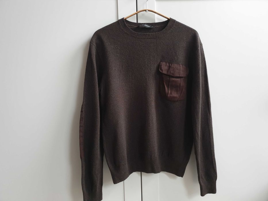 Brązowy czekoladowy wełniany sweter French Connection 36 38