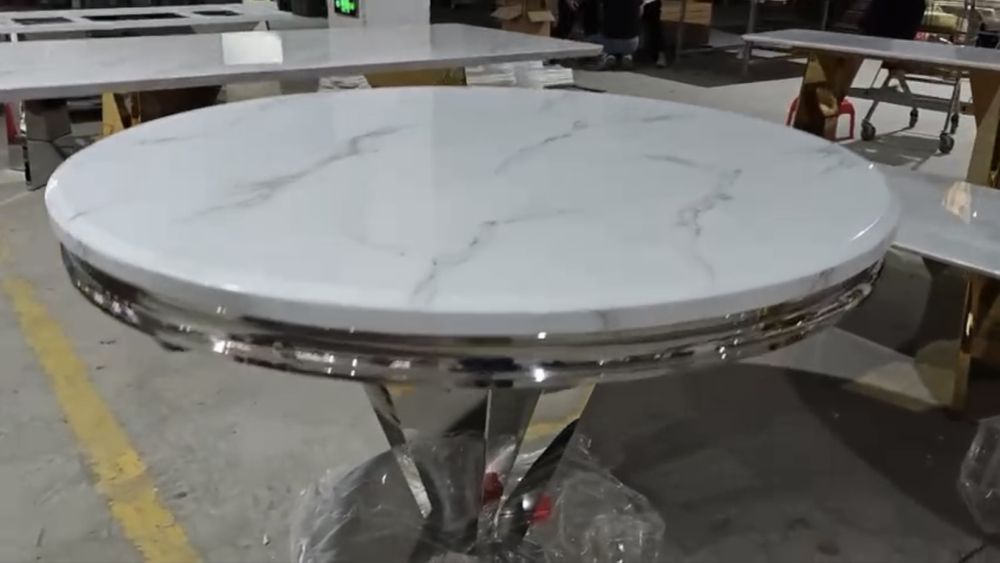 Стіл мармур круглий діаметр 1.30