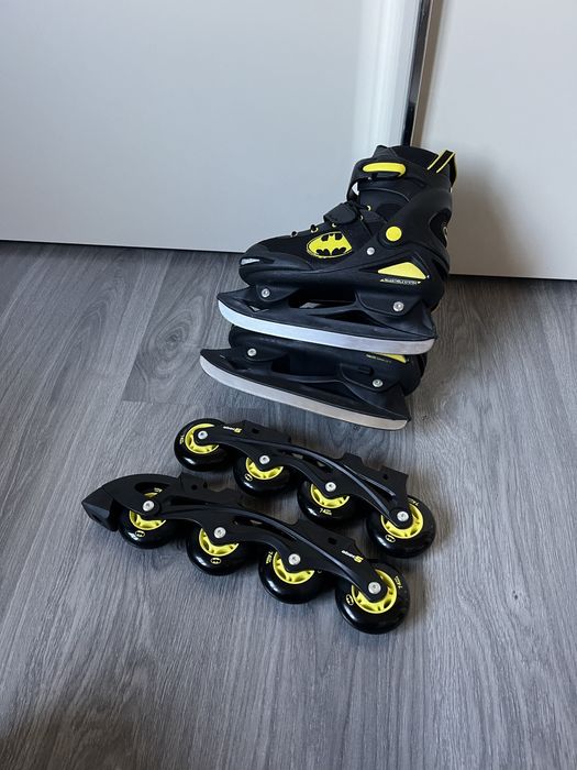 Дитячі ковзани +ролики розмір змінний 37-40