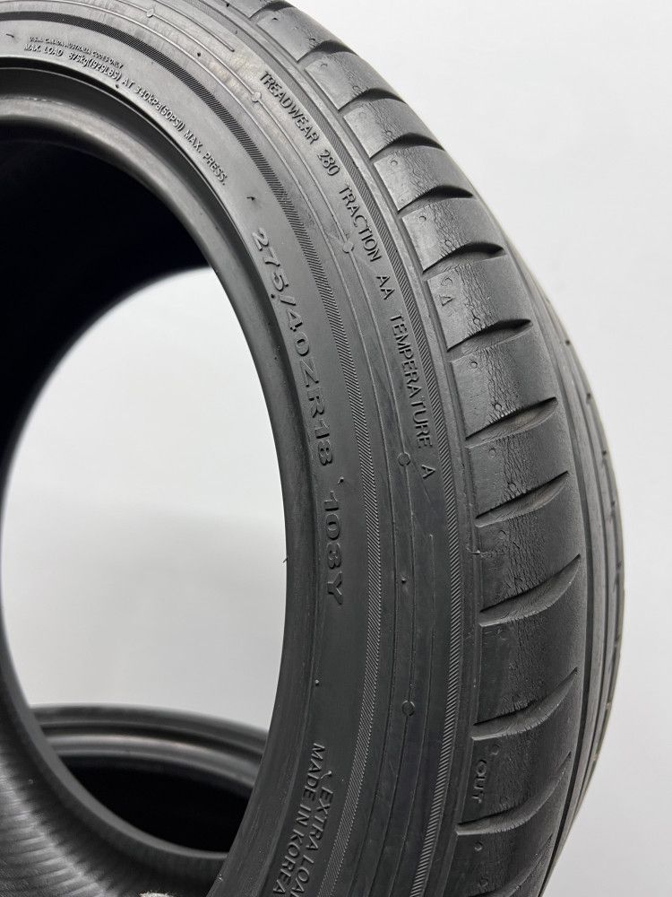 2шт бу літо 275/40/R18 Hankook Ventus S1 Evo