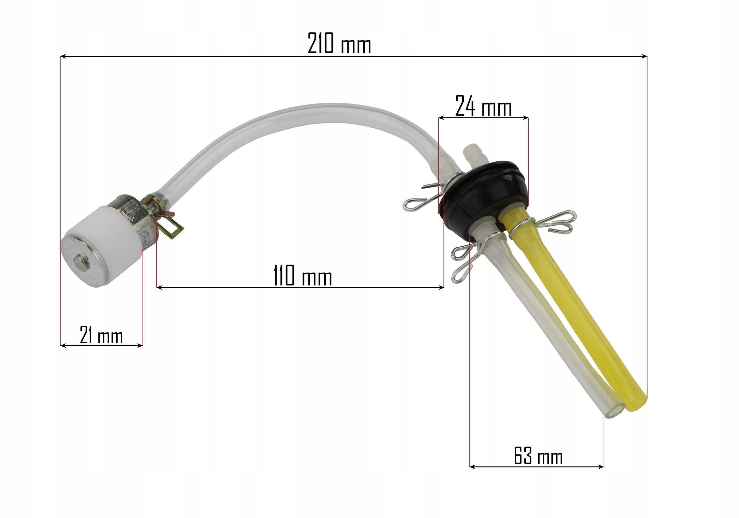 Wężyki paliwowe z filtrem do kosy spalinowej przewód wężyk 24mm
