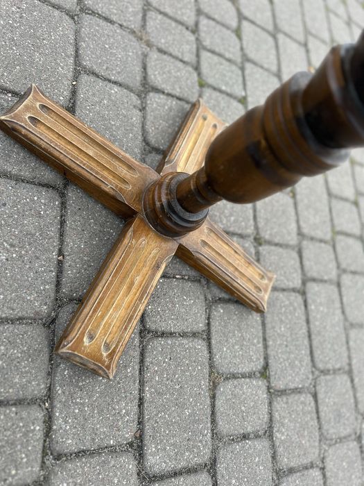 Antyczny stół z drewna dębowego z końca 19 wieku - unikat piękny ideał