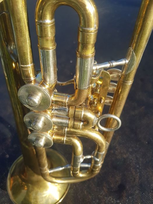 Stary Kornet  trąbka Josef Glassl Graslitz.Böhmener.