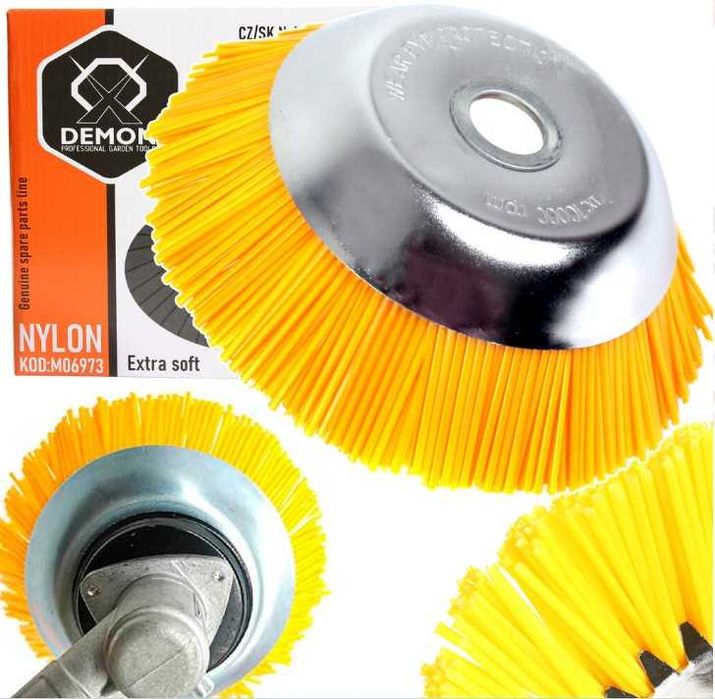 Szczotka nylonowa tarcza głowica do kosy podkaszarki 200/25,4 mm