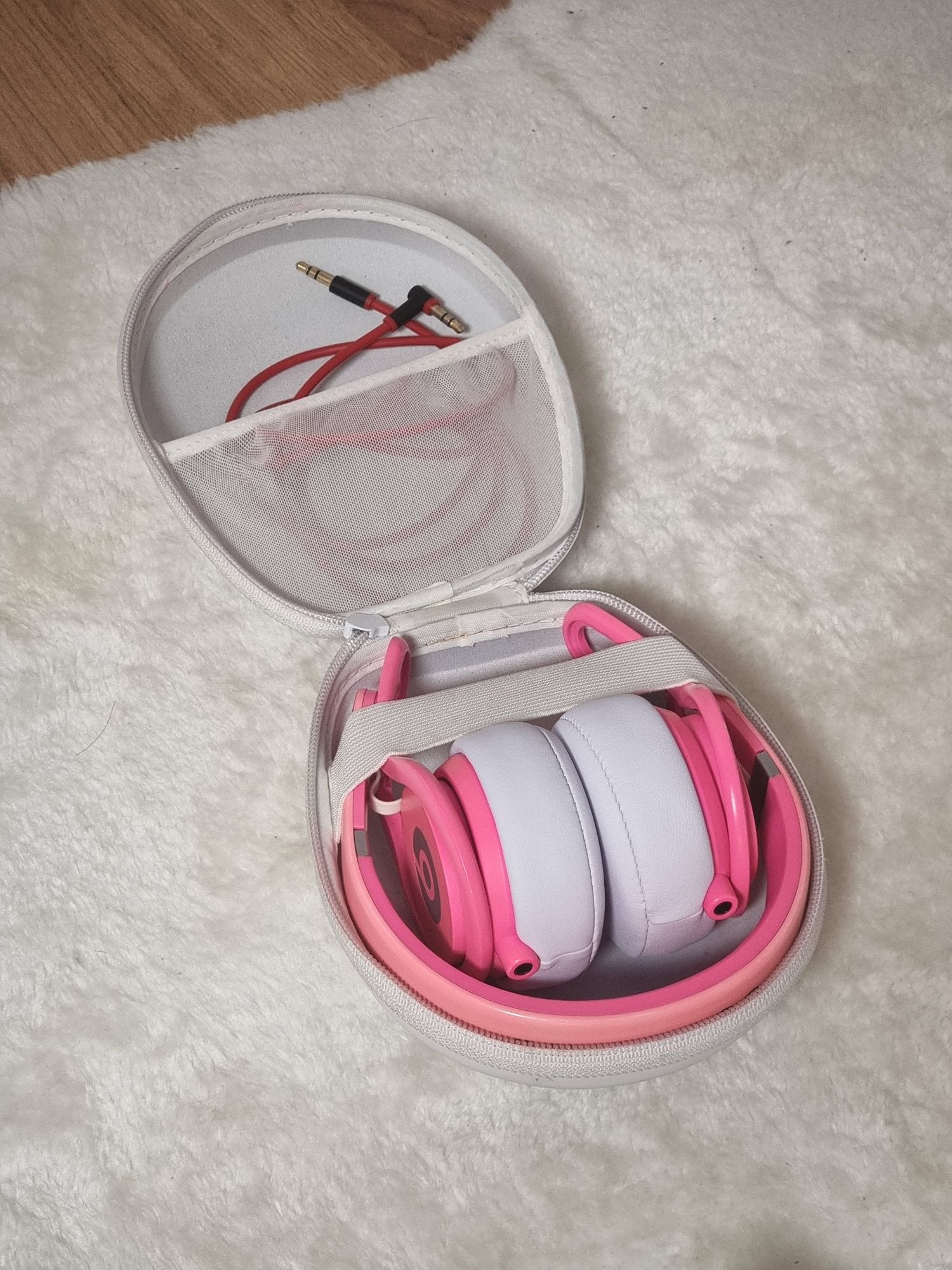 Beats Mixr by Dr Dre Pink Różowe słuchawki przewodowe + case