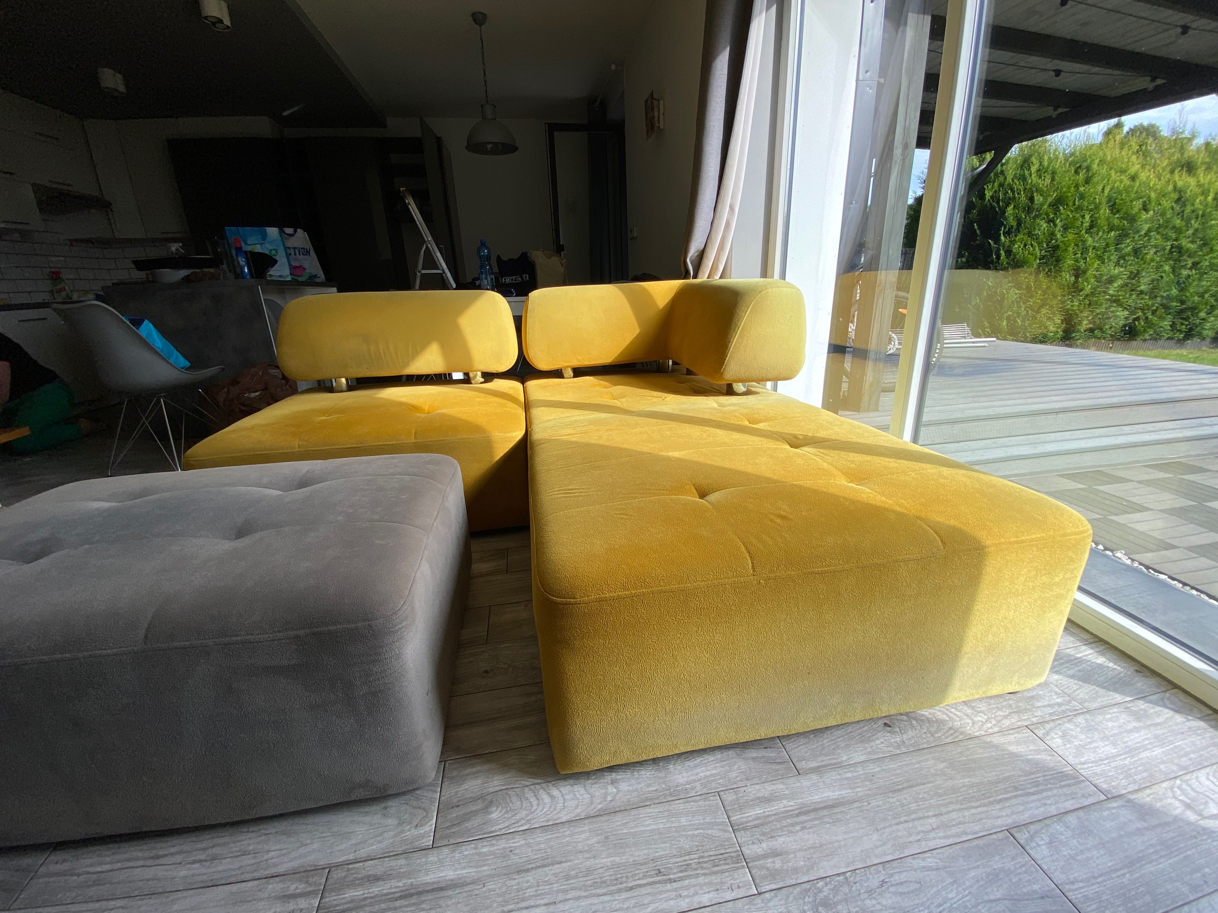 Sofa narożnik + podnóżek do kompletu