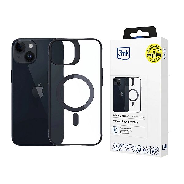 Etui 3mk Satin Armor MagCase z MagSafe na iPhone 13 / 14 - przezroczys