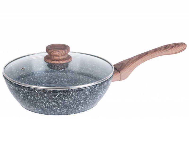 wok granitowy 28cm granit wood kinghoff kh-1584