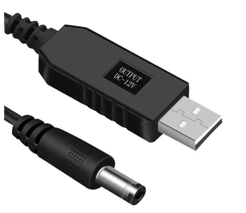 Кабель USB-DC питания роутера 12v, 5.5x2.1. Преобразователь повыш.