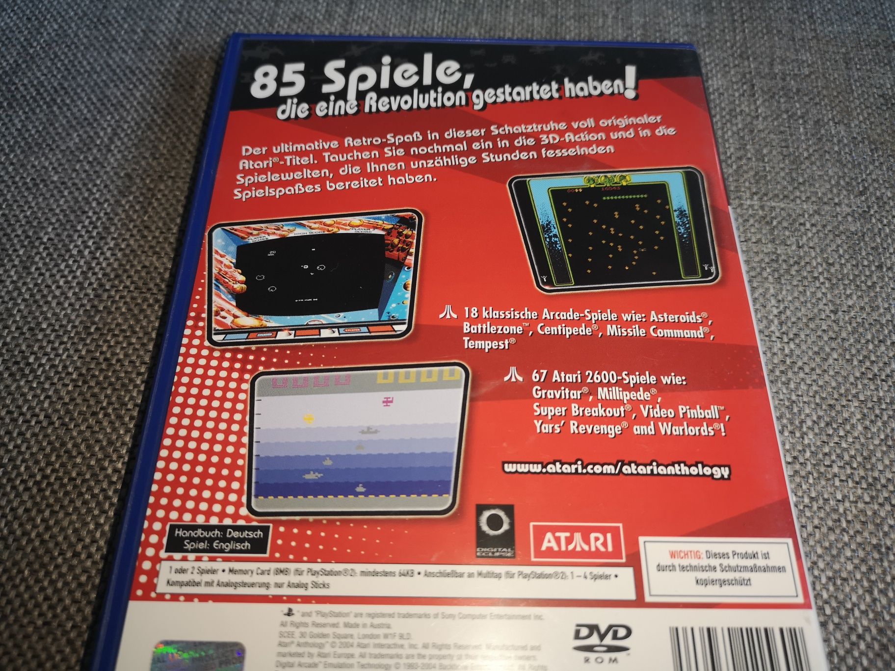 Atari Anthology PS2 gra ANG (85 gier retro) komplet BDB+ (sklep Ursus