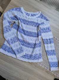 Sweter w paski damski