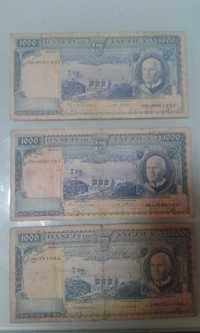 3 notas de Angola