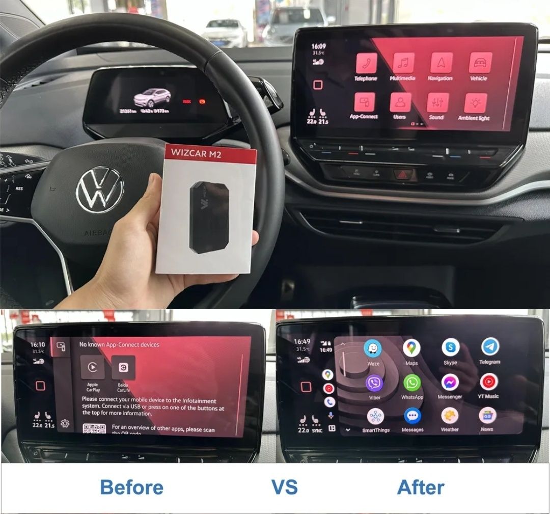 Wizcar M2 Android Auto для VW iD.3 iD.4 iD.6 E-Bora E-Lavida