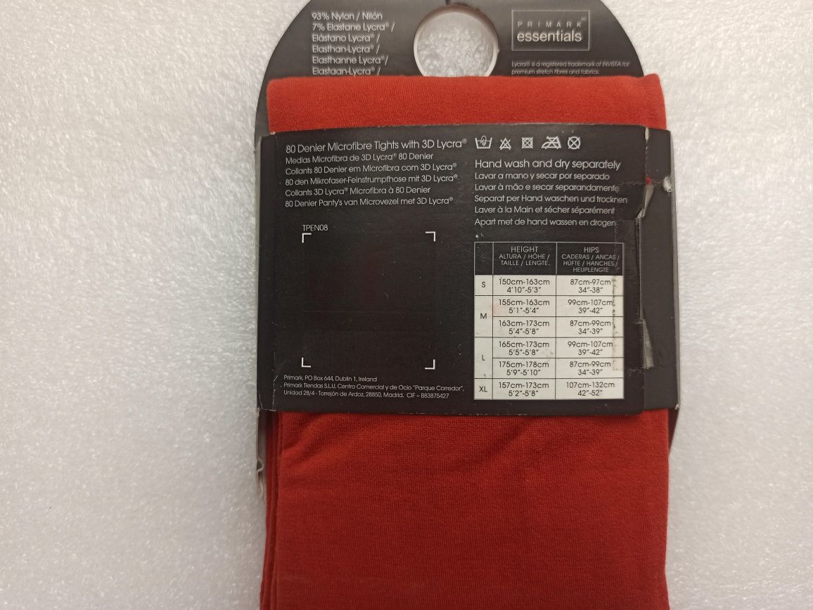 Rajstopy Orange, rajtuzy pomarańczowe Primark - S-den 80