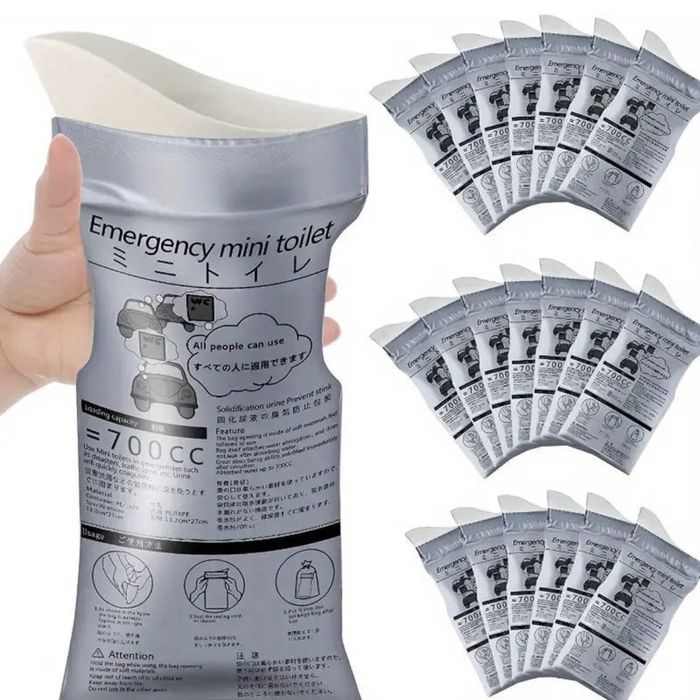 Дорожній туалет Emergency mini toilet 700 ml, 5 шт.