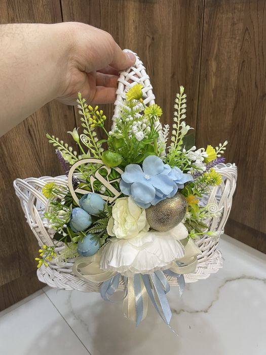 Плетений пасхальний кошик