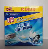 W5 ALL in 1 deep clean таблетки для посудомийки /таблетки для пмм 90шт