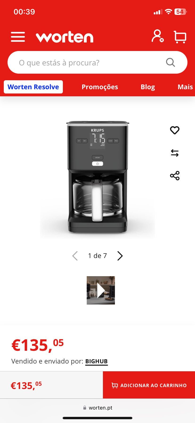 Máquina de Café Filtro KRUPS