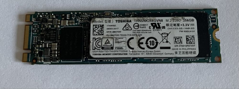 SSD m.2 2280 256gb Sandisk Toshiba