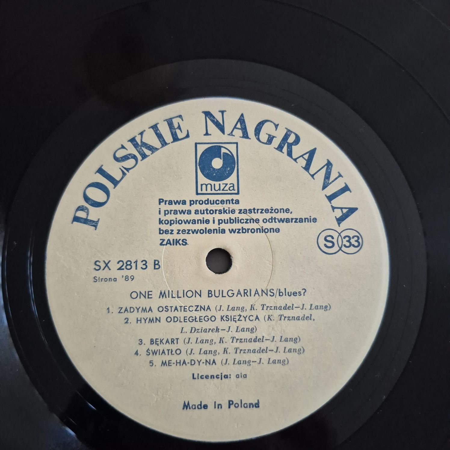 Płyta winylowa/One million Bulgarians-Blues?/1990r/Mint