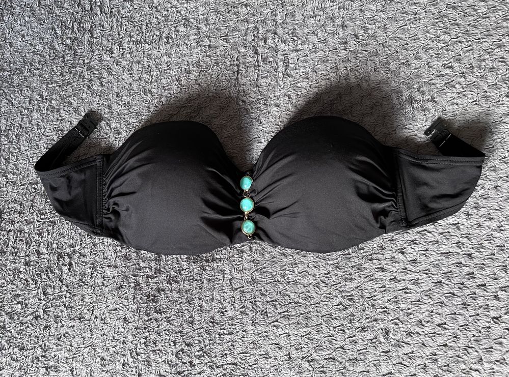 36D świetne czarne bikini bandeau Lascana