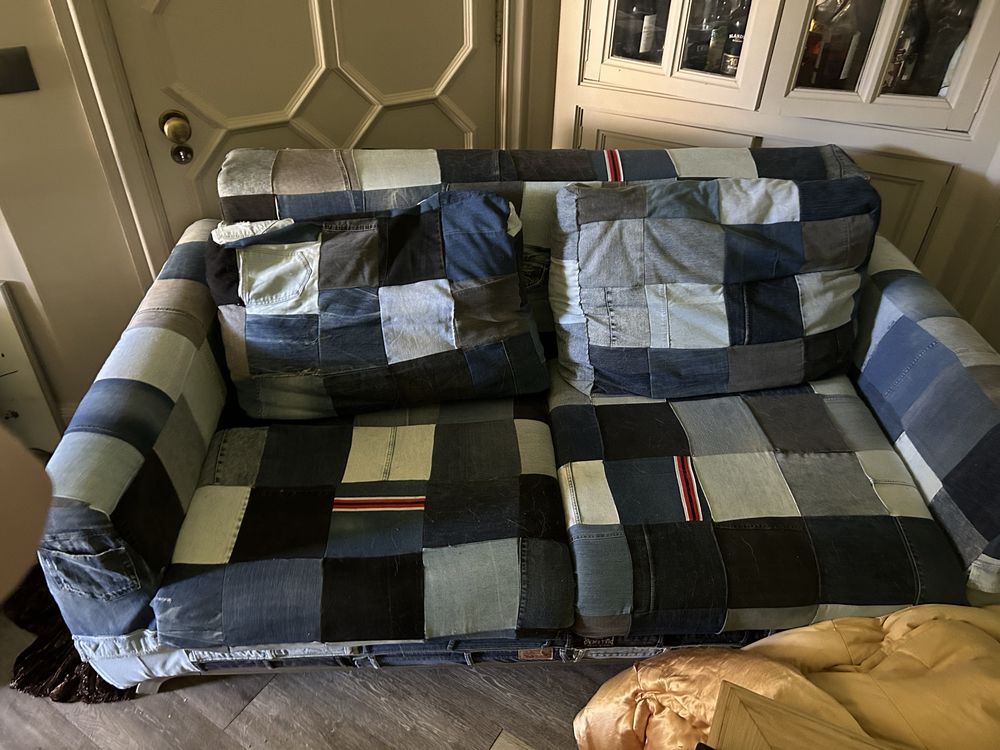 Denim couch used