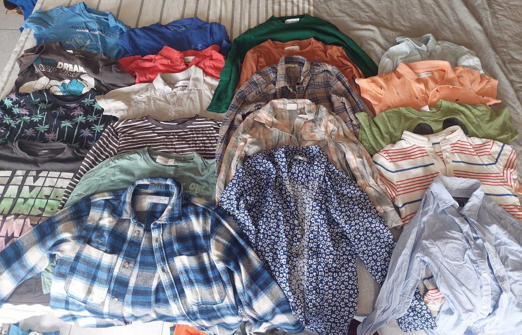 Lote roupa menino 7/8 anos -  65 peças, bom estado
