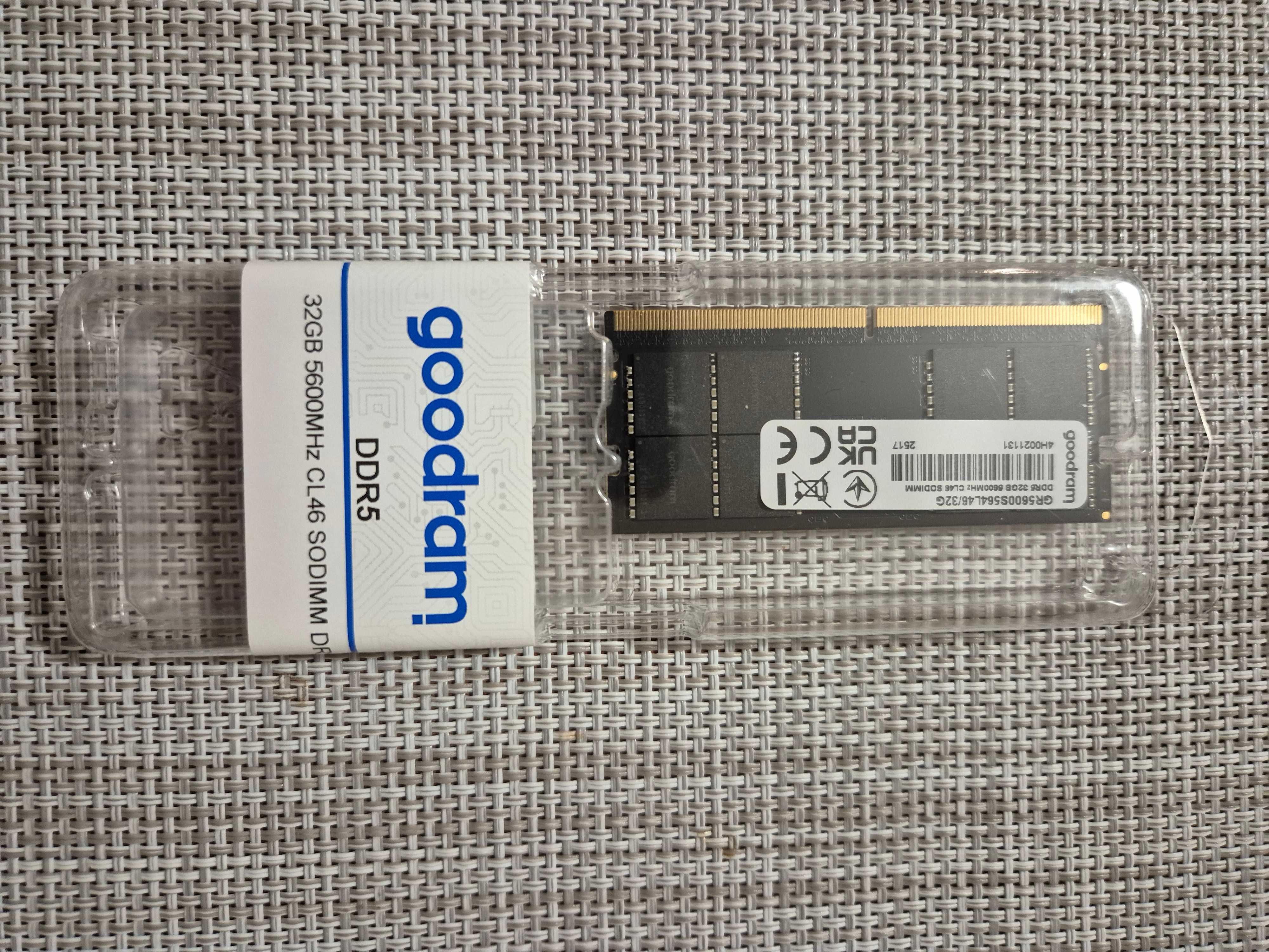 Pamięć 32 GB DDR5 5600  Goodram do laptopa