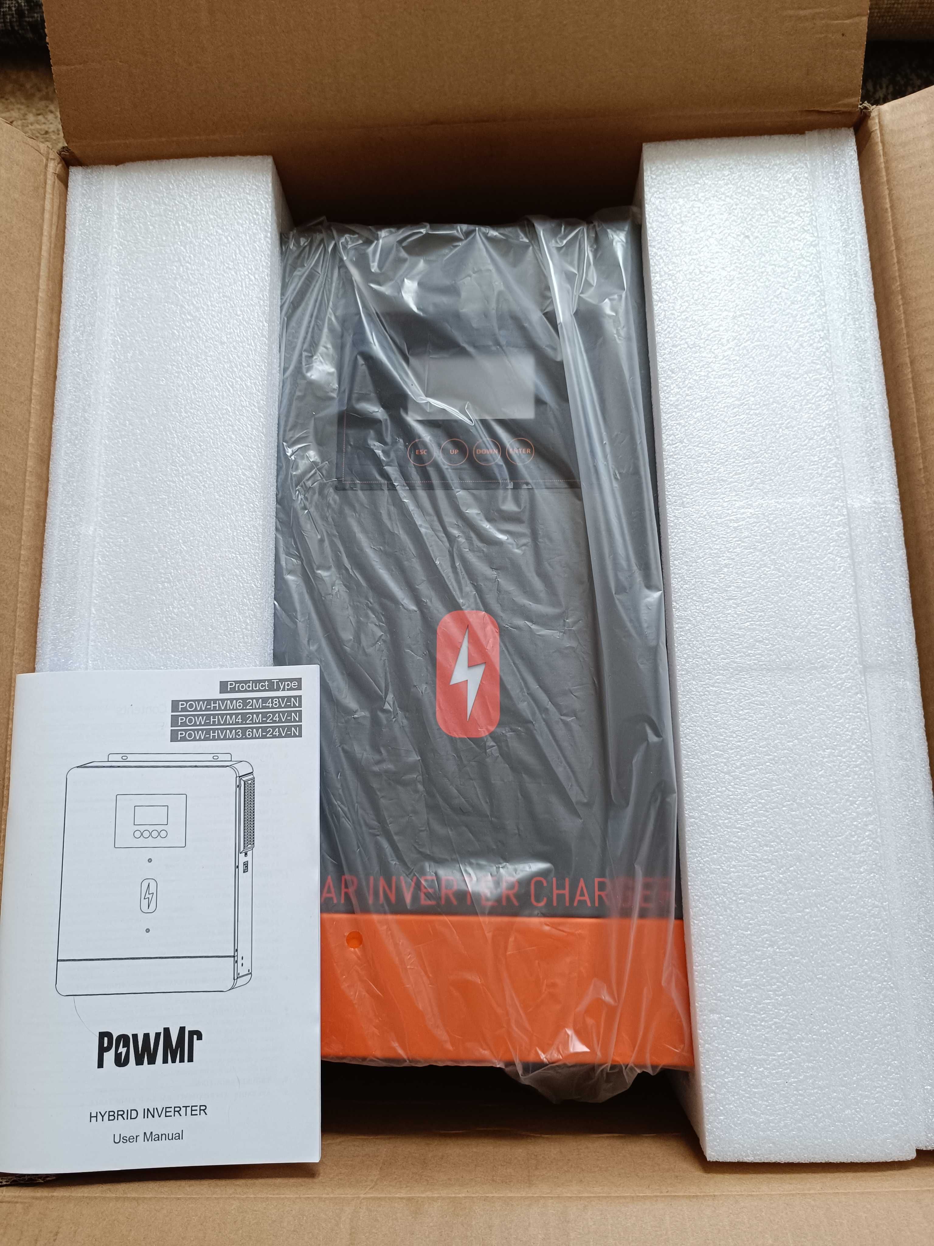 Гібридний інвертор PowMr 6.2 кВт. 48V (HVM6.2К- 48V-N)