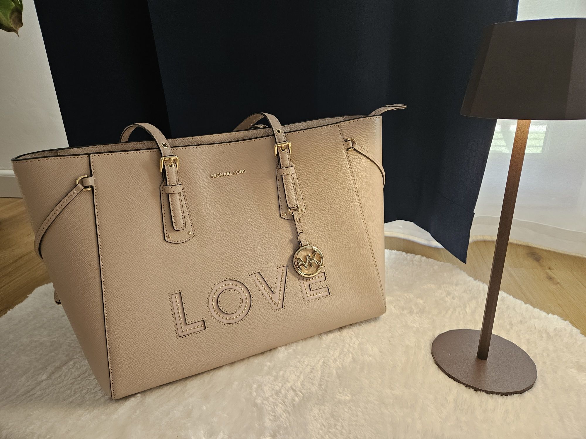 Michael Kors - rosa/beige com compartimento para computador