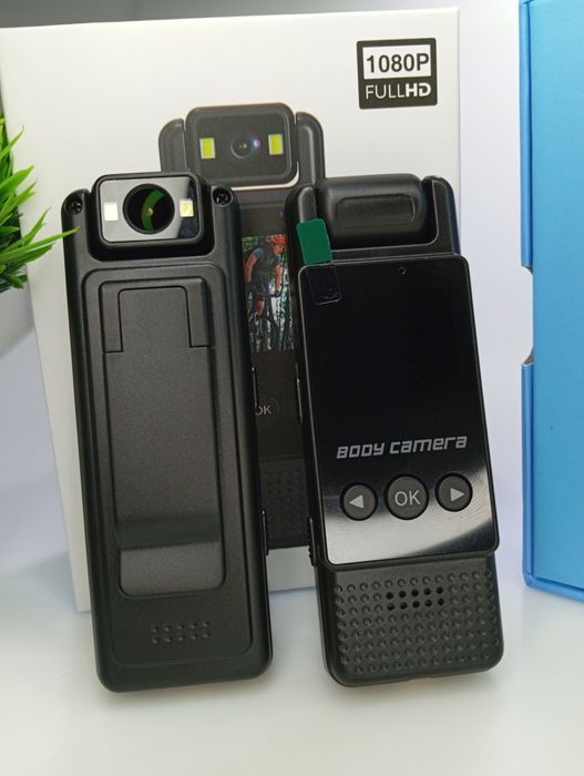 ‼️Нагрудна HD-боді-камера L12 з дисплеєм Wi-FI поворотна камера ИК‼️